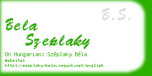 bela szeplaky business card